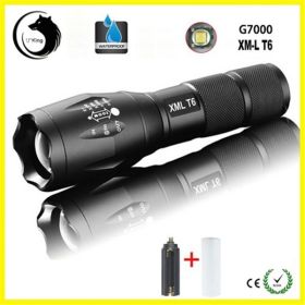 U`King 5-Mode Led XM-L T6 5000 Lumen Wfuture Tactical LED Flashlight Zoom Super Bright Military Grade Random Color